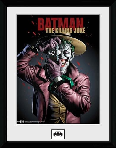 Image of GB eye DC Comics Batham The Joker Kiling Joke Portrait 30 x 40cm Framed Collector Print