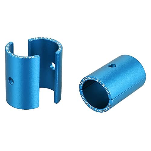 Image of X AUTOHAUX 2 Pair Bike Handlebar Shim 25.4 to 31.8mm Stem Shim Spacer Blue
