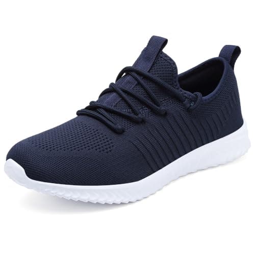 Image of VTASQ Mens Trainers Running Shoes Tennis Sports Training Walking Shoes Gym Athletic Fitness Fashion Sneakers Lightweight Breathable Outdoor Jogging Blue UK11