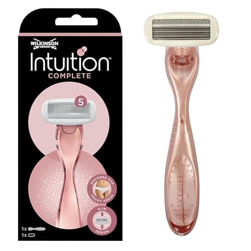 Image of Wilkinson Sword Intuition Complete 5-Blade Hair Removal Shaver Bidirectional for Women, Pink, Slim Design, Suitable for All Zones, 1 Replacement Blade