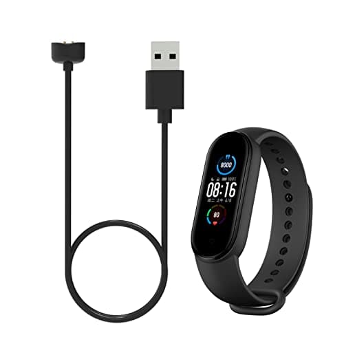 Image of Smart Watch Charger Magnetic,NFC Smartwatch Replacement USB Charging Cable Compatible for Xiaomi Mi Band 5 6 7 for Amazfit Band 5 3,3.3ft(Black)