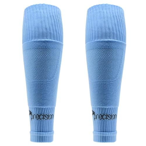Image of Precision Training Mens Plain Pro Footless Sleeve Football Socks, Blue, 7-12 UK