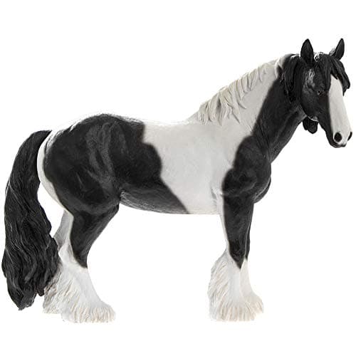 Image of Lesser & Pavey Black & White Cob Resin Horse Figurine - 26cm