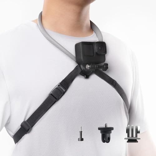 Image of PGYTECH CapLock POV Neck Mount for DJI OSMO 360/Action 6/5 Pro/Pocket, Adjustable Chest Strap Hand Free Video Vlog Necklace Lanyard Holder for Gopro Hero 13, for Insta360 Action Camera