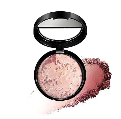 Image of Medium Beige Baked Setting Powder with Silky Matte Finish for Long-Lasting Coverage - Multi-Purpose Pressed Powder Compact with Mirror, Ideal for All Skin Types and Touch-Ups, Provides Buildable,