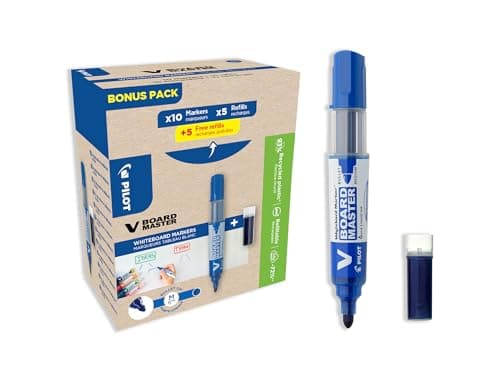Image of Pilot Greenpack, V-Board Master, Blue, 10 Markers and 10 Refills, (WLT556282)