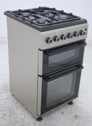 Image of BlueFlame DG5402XPZU 50 cm Freestanding Gas Cooker With Double Cavity Oven - Silver