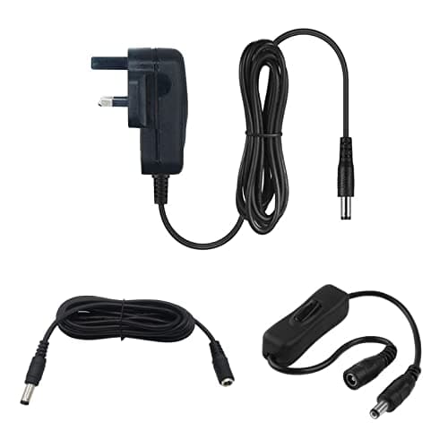 Image of myVolts 9V power supply adaptor compatible with TP-Link Archer C50 AC1200 Wireless Dual Band Router - UK plug - with Extension and Inline Switch
