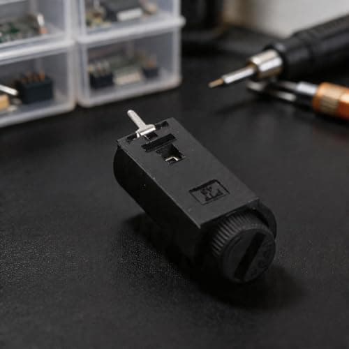 Image of 3 Pack Vertical Fuse Holder for 5 x 20 mm Fuses, 250V 10A, Enclosed Type with Removable Cap, Plastic PTB Housing for Power Boards and Devices