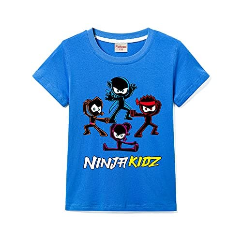 Image of Kids Boys Casual Short Sleeve Girls T-Shirt 100% Cotton Tee for Children (Navy Blue,3-4 Years,3 Years,4 Years)
