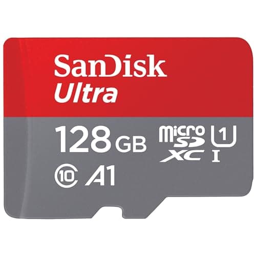 Image of SanDisk 128GB Ultra microSDXC card + SD adapter, Memory card Full HD, up to 140 MB/s, For smartphones and Tablets, with A1 App Performance, UHS-I, Class 10, U1