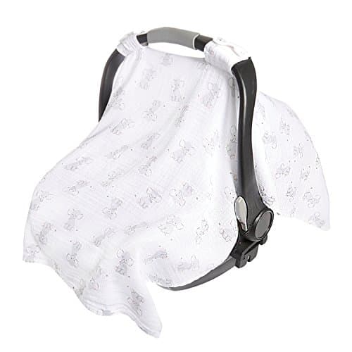 Image of Aden by Aden + Anais Car Seat Canopy, Safari Babes- Elephant