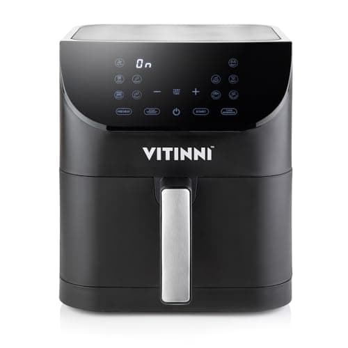 Image of Vitinni 6L Air Fryer, Spacious Square Basket, Digital Air Fryer Oven with LED Interface, 10 Pre-sets, Large Airfryer for Family, 60 Minute Timer, Reaches Temperatures up to 200°C