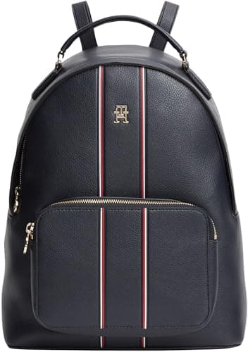 Image of Tommy Hilfiger Women's Th Daily Backpack Corp AW0AW18851 Backpack, BLUE (Space Blue), One Size