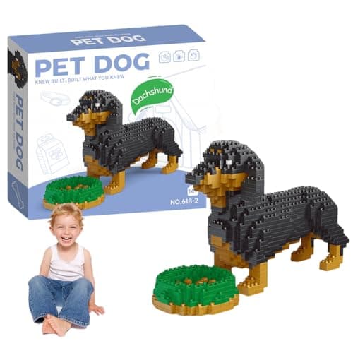 Image of Dachshund Building Block Set, Dachshund Dog Mini Block kit, Cute Animals Birthday Gifts for Adults,Ideal Toy for Dog Lovers, Kids & Adults