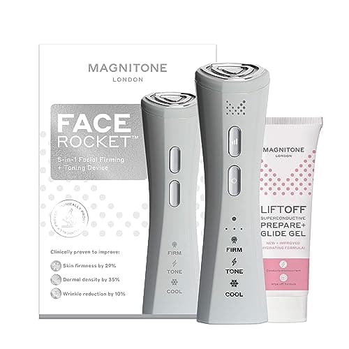 Image of MAGNITONE FaceRocket 5-in-1 Facial Firming + Toning Device - Radiofrequency, Microcurrent, LED Light Therapy, Cryotherapy, Sonic Massage, Face Massager, Anti Ageing, Skin Rejuvenation, Wrinkle Remover