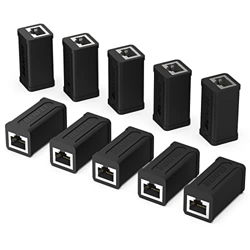 Image of BENFEI RJ45 Inline Coupler, 10 Pack Cat7 Cat6 Cat5e Ethernet Coupler Female to Female