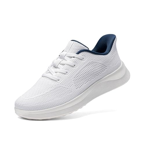 Image of Bruno Marc Men's Hands Free Slip on Rommy Toe Walking Shoes Lightweight Breathable Comfortable Casual Sneakers,Size 8,White,SBWA26002M
