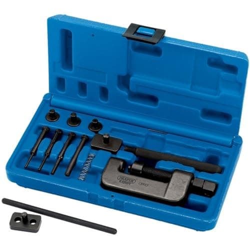 Image of Draper 31318 Expert Motorcycle Chain Splitter and Riveter Kit , Blue