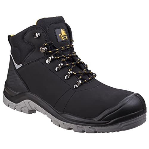 Image of Amblers Safety Unisex AS252 Lightweight Water Resistant Leather Safety Boot, Black, Size UK 10