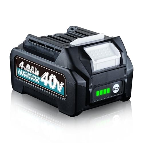 Image of 1 Pack 4.0Ah Li-ion Battery Replacement for Makita 40V Battery BL4050 BL4040 BL4025 BL4020 BL4080F, Compatible with Makita 40V Cordless Power Tools with LED Charge Indicator