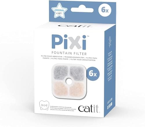 Image of Catit PIXI Genuine Replacement Water Fountain Filter Cartridges, 6 Pack