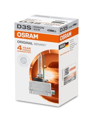 Image of OSRAM XENARC ORIGINAL D3S HID, Xenon Headlight Bulb 66340HBI, Folding Carton Box (1 piece)