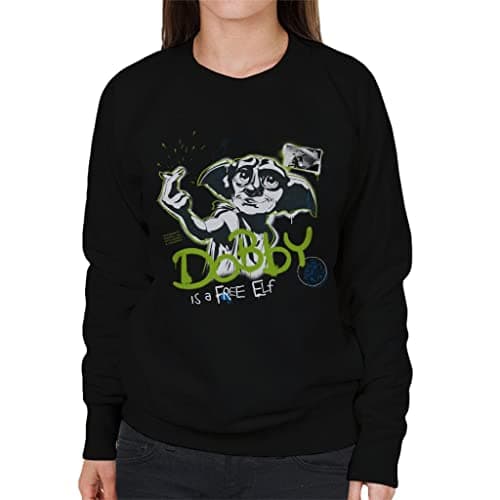 Image of All+Every Harry Potter Dobby is A Free Elf Women's Sweatshirt Black