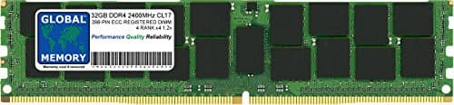 Image of 32GB DDR4 2400MHz PC4-19200 288-PIN ECC REGISTERED DIMM (RDIMM) MEMORY RAM COMPATIBLE WITH SERVERS/WORKSTATIONS/MOTHERBOARDS (*NOT FOR PCs*) (2 RANK CHIPKILL)