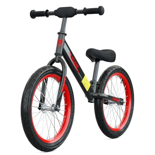 Image of Bueuwe 16 inch Balance Bike for 4 5 6 7 8 Year old Boys Girls, Kids No Pedal Bikes with Adjustable Seat, Toddler Walking Training Bicycle, Children's Toys Gifts, Black