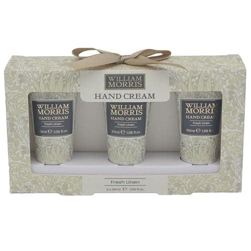 Image of The Leonardo Collection William Morris Artichoke Hand Cream Set 3 | Nourishing Hand Care Trio | Moisturising Hand Cream Gift Set for Women | Hydrating Hand Lotion for Dry Skin