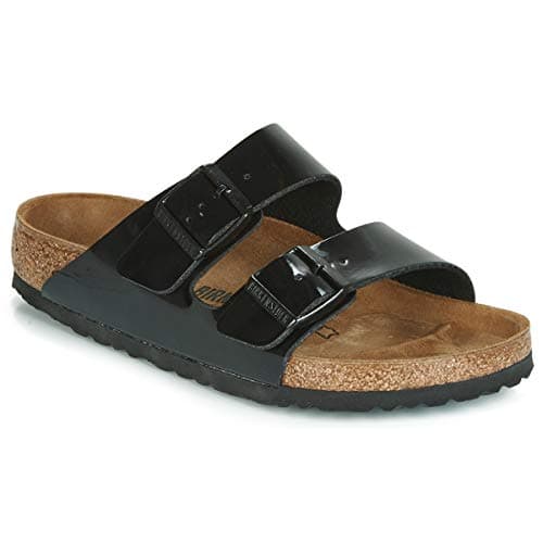 Image of Birkenstock Arizona Birko-Flor, Women’s Mules, Schwarz (Schwarz Lack), 5.5 UK (39 EU)