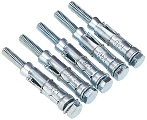 Image of AHC K-ZYSALB825B5 M8 x 25 mm Loose Bolt Shield Anchor - Zinc/Yellow (Pack of 5)