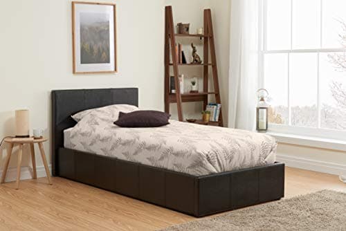 Image of Birlea Berlin Ottoman Storage Bed, Faux Leather, Brown, Single