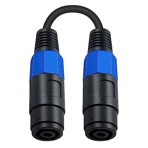 Image of Maxhood Speakon Female to Female Connector Cable, Speakon Extension Cable for Speaker Cable, 18AWG 2 Pole Speakon Coupler Cable 16mm² Coper Wire Audio Cord for Amplifier, Speaker, 7.8inch