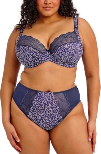 Image of Elomi Women's Lucie High Leg Brief Bikini Style Underwear, Midnight, XXL-3XL