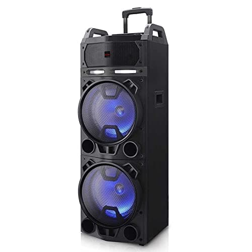 Image of Aiwa KBTUS-900 Trolley Speaker, Bluetooth, 2 x Wireless Microphone, Remote Control