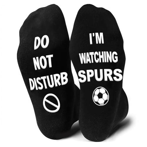 Image of Nhemeylp Funny Socks Spurs Football Gifts for Men, Do Not Disturb, I'm Watching SPURS Novelty Socks, Premium Breathable Cotton Socks Spurs Gifts for Football Fans