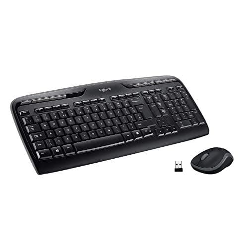 Image of Logitech MK330 Wireless Keyboard and Mouse Combo for Windows, 2.4 GHz Wireless with USB-Receiver, Portable Mouse, Multimedia Keys, Long Battery Life, PC/Laptop, QWERTY UK Layout - Black