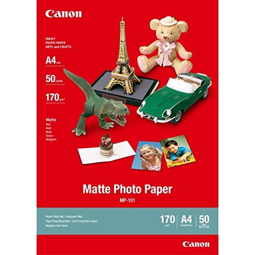Image of Canon MP-101 (A4) 170g/m2 Matte Photo Paper (White) 1 Pack of 50 Sheets