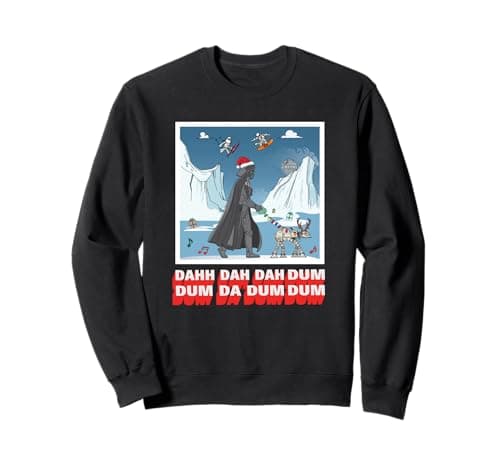 Image of Star Wars Darth Vader AT-AT Dog Walker Christmas Holiday Sweatshirt