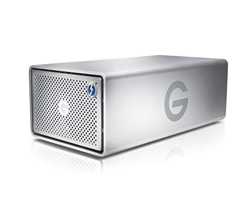 Image of G-Technology G-RAID 20 TB (Removeable 2 x 10 TB Ultrastar/Enterprise Class HDD) RAID 0/1 Thunderbolt 3, USB-C, 500 MB/s, 5 Year Warranty, Silver