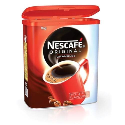 Image of Nescafe Original Instant Coffee Granules Tin 1kg Ref 12079950 123315 Instant Robusta Beans Premium Coffee for Home and Office – Perfect for Coffee Lovers - Rich Aroma and Smooth Taste