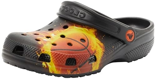 Image of Crocs Unisex Kids Clog,Classic Flaming Bball Clog K,Black,4 UK Child
