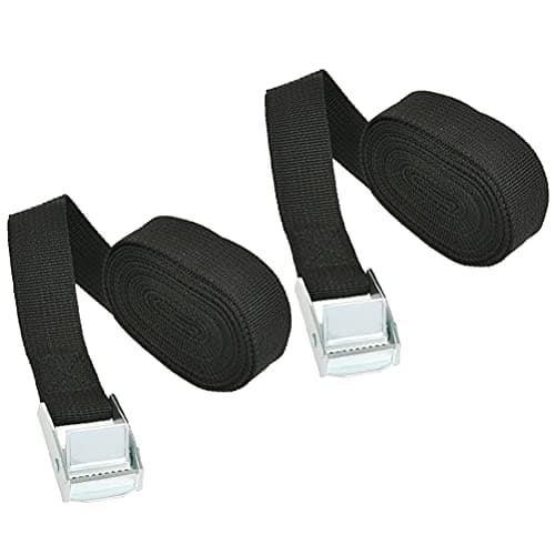 Image of 2 PCS Ratchet Tie Down With Metal Buckle - 4M x 25mm Heavy Duty Tension Straps for Motorcycle, Cargo, Trailer, Trucks, SUP Kayak, Luggage