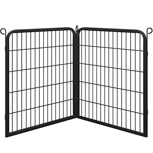 Image of costoffs 2 Panel Metal Dog Playpen, Practical Pet Puppy Pen 80 cm Height Exercise Pen for Small/Medium Animals Indoor Outdoor