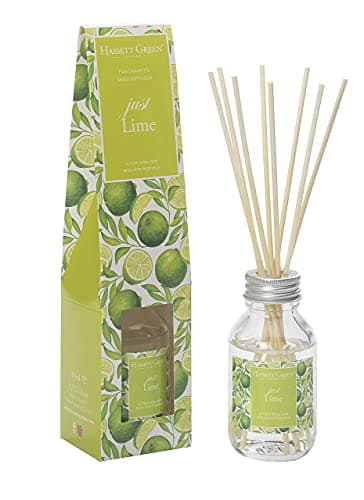 Image of Hassett Green London - Just Lime Fragrance Oil Reed Diffuser 100ml - Long Lasting Home Indoor Fragrance with 8 Rattan Reeds