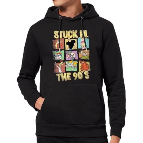 Image of Zavvi Official Cartoon Network Stuck In The 90s Adults Black Hoodie - XXL
