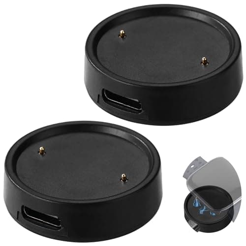 Image of 2pcs Type-C Magnetic Charging Dock for Amazfit Bip6/Bip 6 / Active2 / Active 2 Square Smart Watch, Type C Smrtwatch Charger Cable Replacement Charging Base Stand