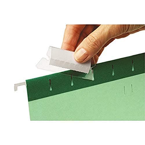 Image of Rexel Tabs and Labels for Rexel Classic Suspension Files, Clear/White, Pack of 25, 2115596